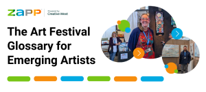 Three images of festival artists with the title of the blog post